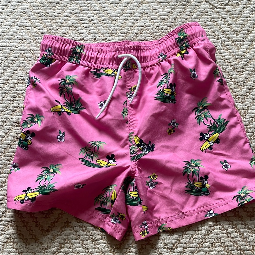 Janie and Jack Pink Disney Swim Shorts